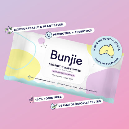 Bunjie Probiotic Baby Wipes Fragrance & Toxin-free 240 Pack