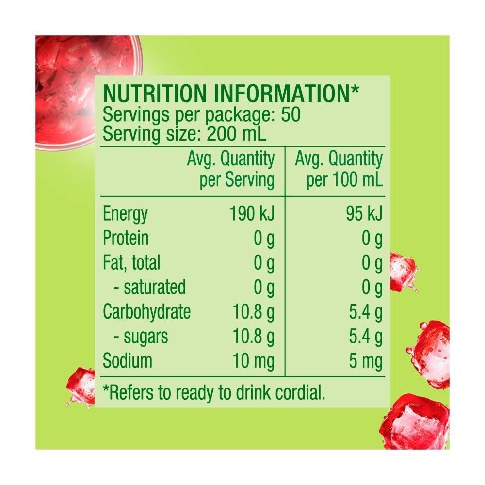 Golden Cire Cordial Raspberry - 2L
