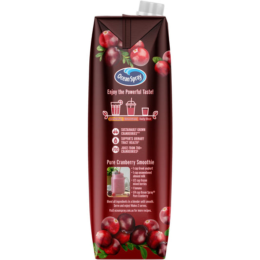 Ocean Spray Unsweetened Pure Cranberry Juice 1L