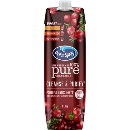 Ocean Spray Unsweetened Pure Cranberry Juice 1L