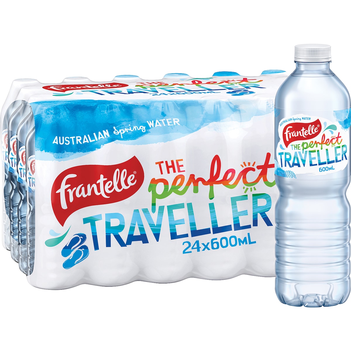 Frantelle Australian Still Spring Water Bottles Multipack 600mL x 24 pack