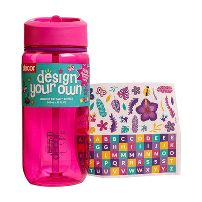 Decor Design Your Own Junior Tritan Bottle Assorted 500ml Each