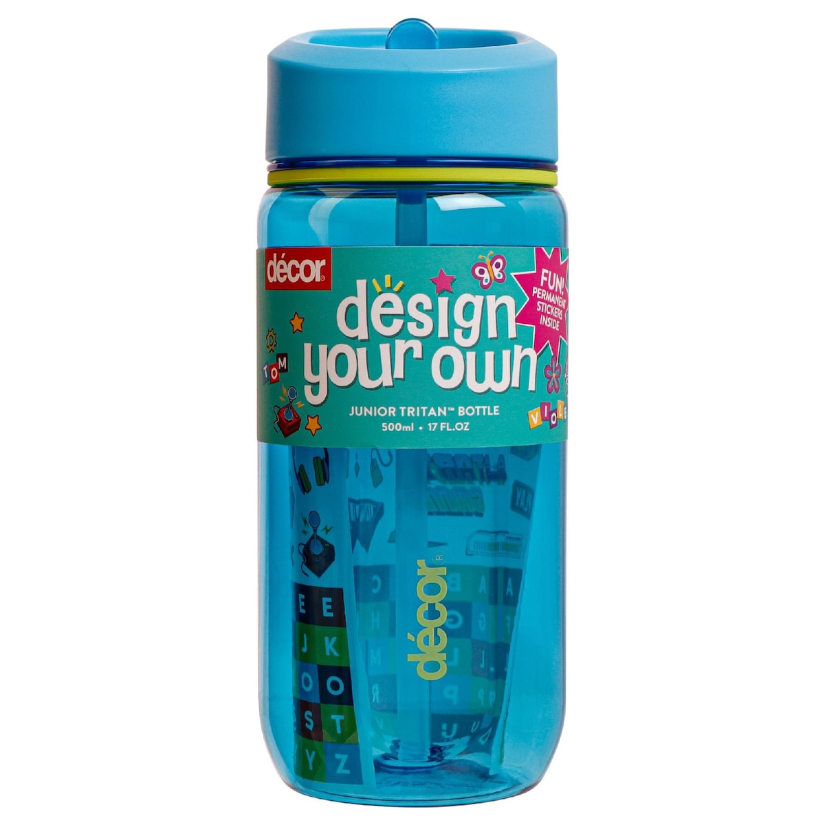 Decor Design Your Own Junior Tritan Bottle Assorted 500ml Each