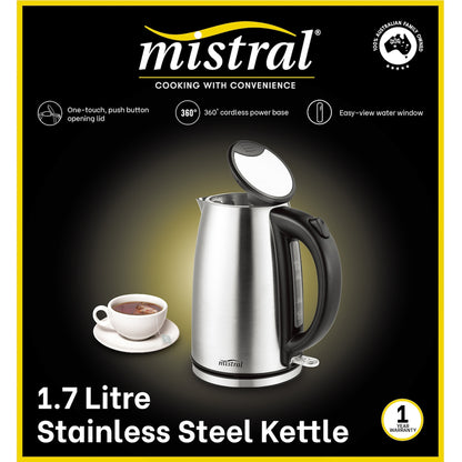 Mistral 1.7l Stainless Steel Kettle Each
