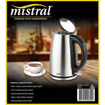 Mistral 1.7l Stainless Steel Kettle Each