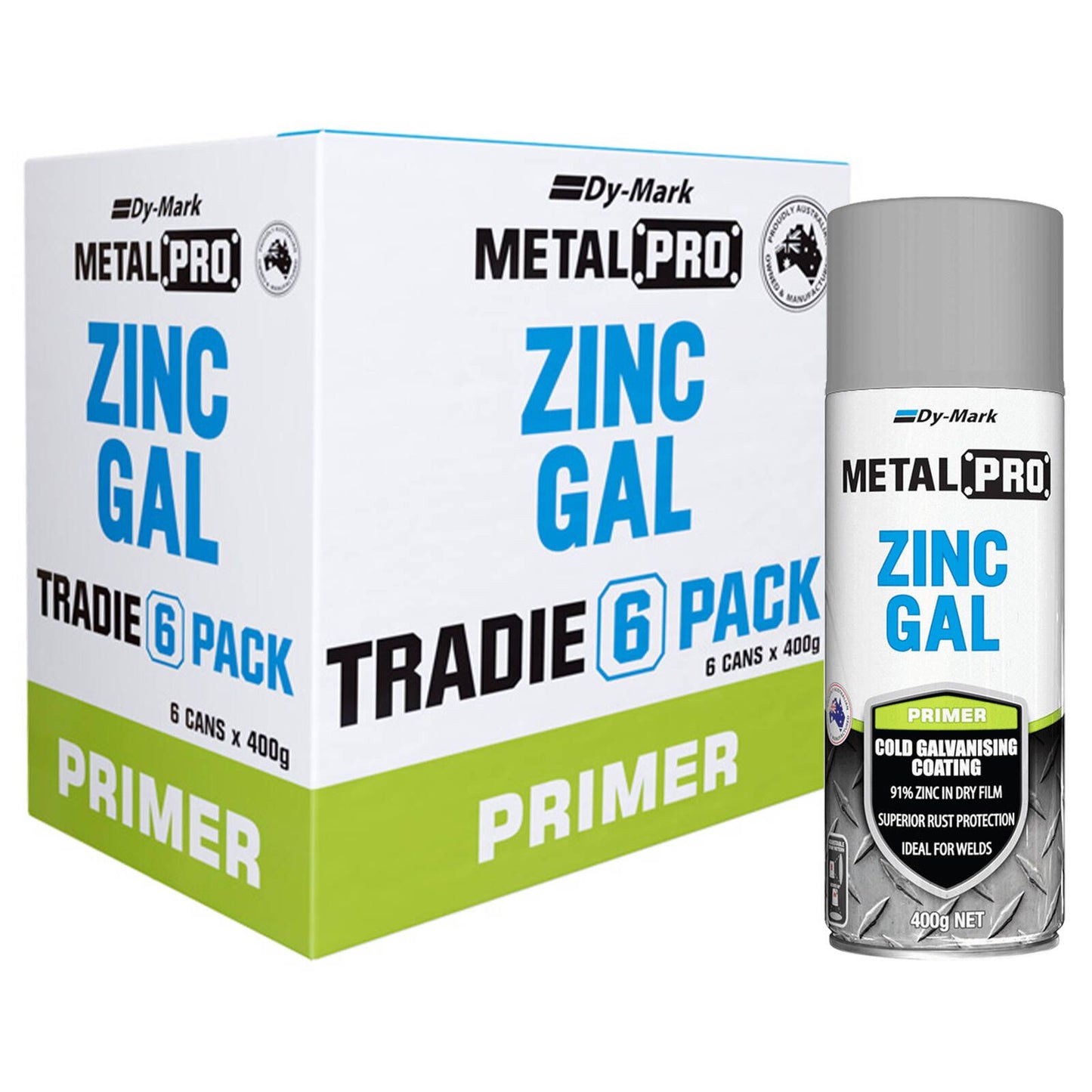Dy-Mark Zinc Gal Metal Paint - 400g - 6 Pack