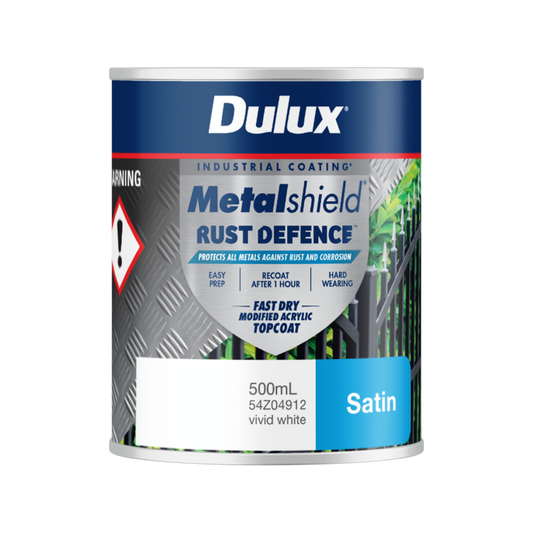 Dulux Metalshield Rust Defence - 500ml - White Satin