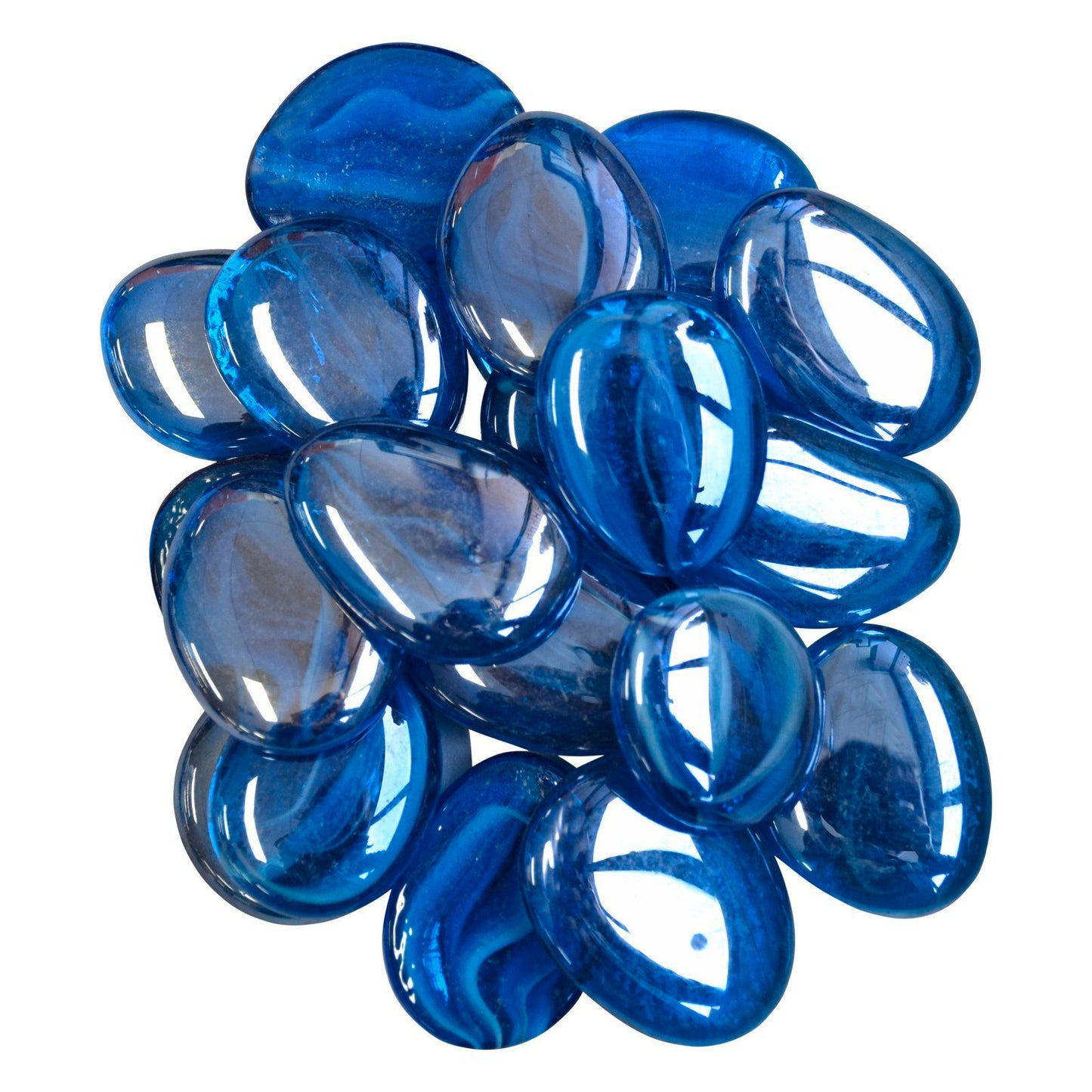 Tuscan Path Aqua Glass Pebbles - 45-50mm - 1kg