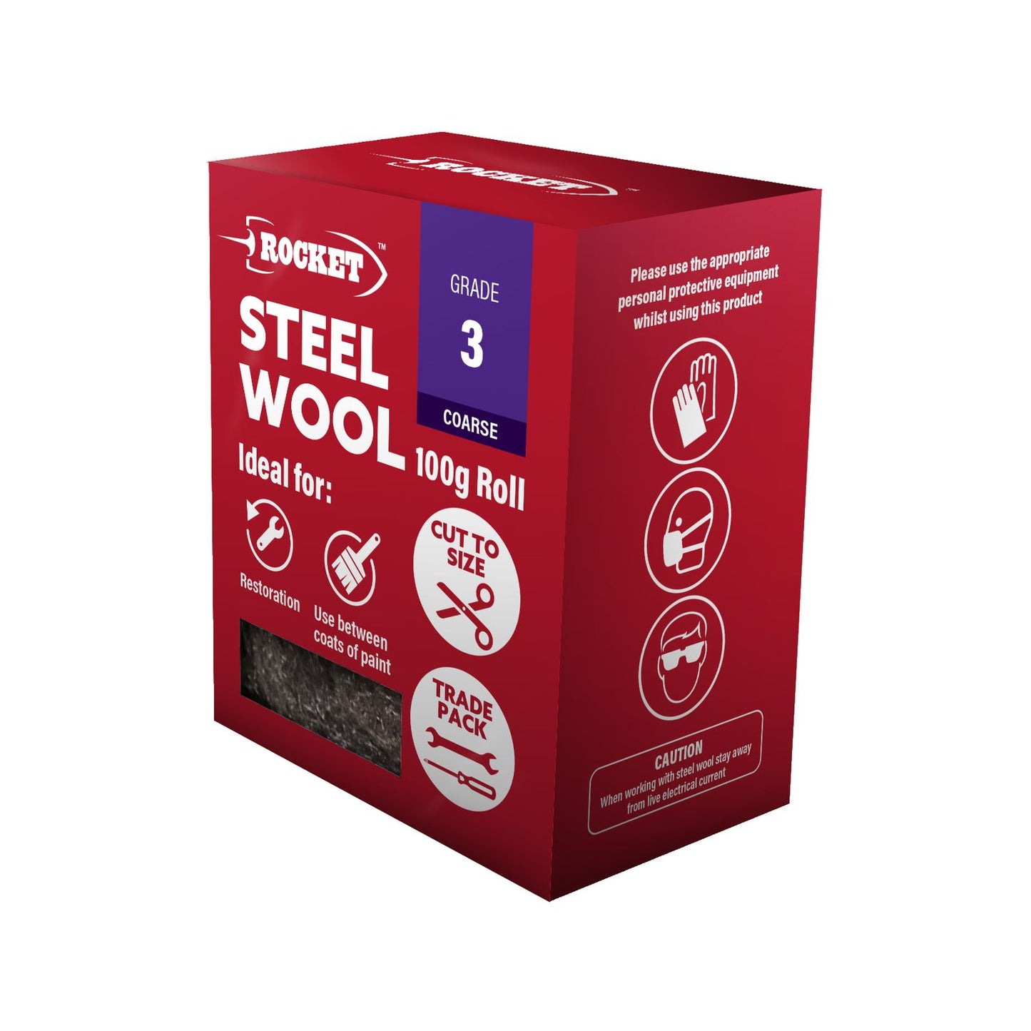 Rocket Coarse Steel Wool - 100g