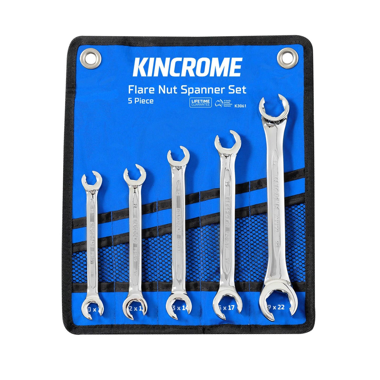 Kincrome 5 Piece Metric Flare Nut Spanner Set - 76mm x 244mm