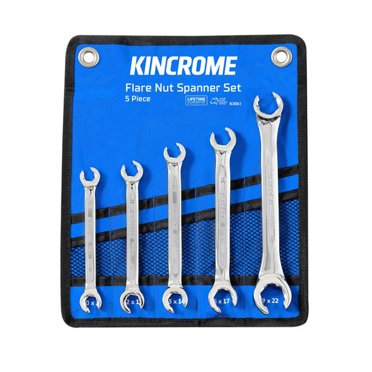 Kincrome 5 Piece Metric Flare Nut Spanner Set - 76mm x 244mm