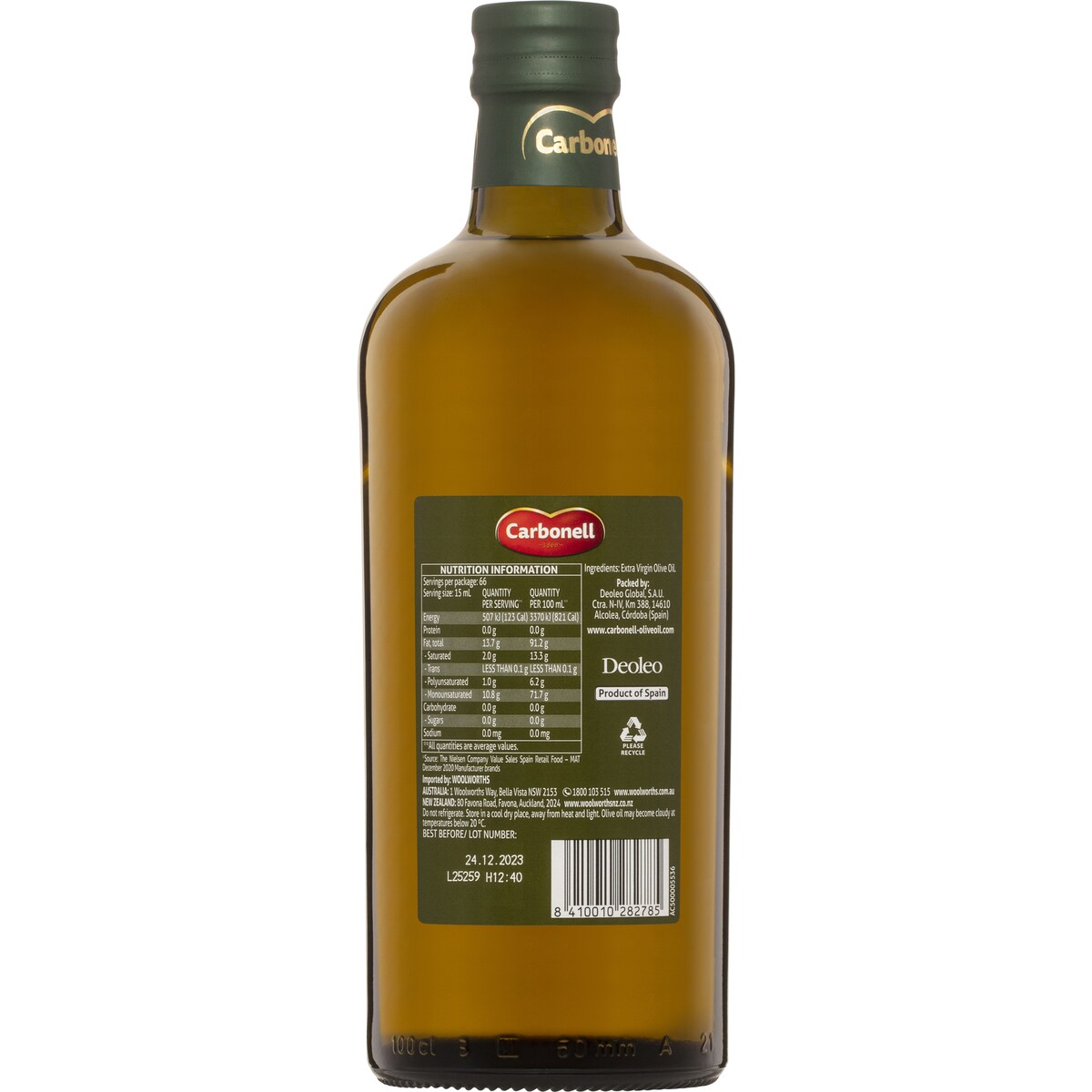 Carbonell Extra Virgin Olive Oil 1L
