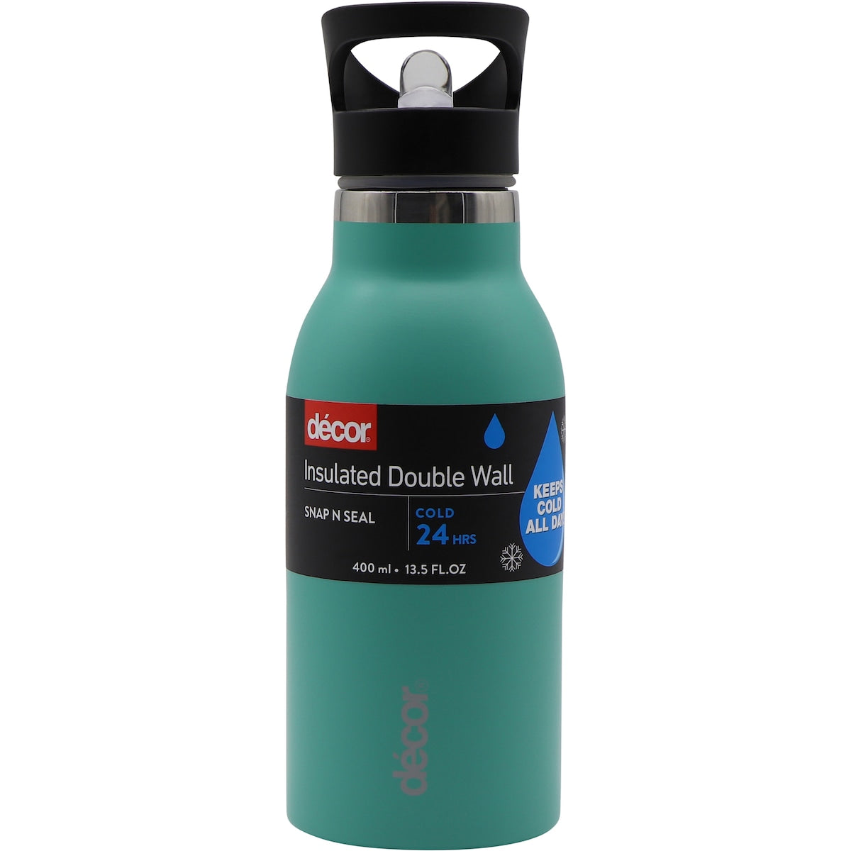 Decor Insulated Snap N Seal Bottle Assorted 400ml Each