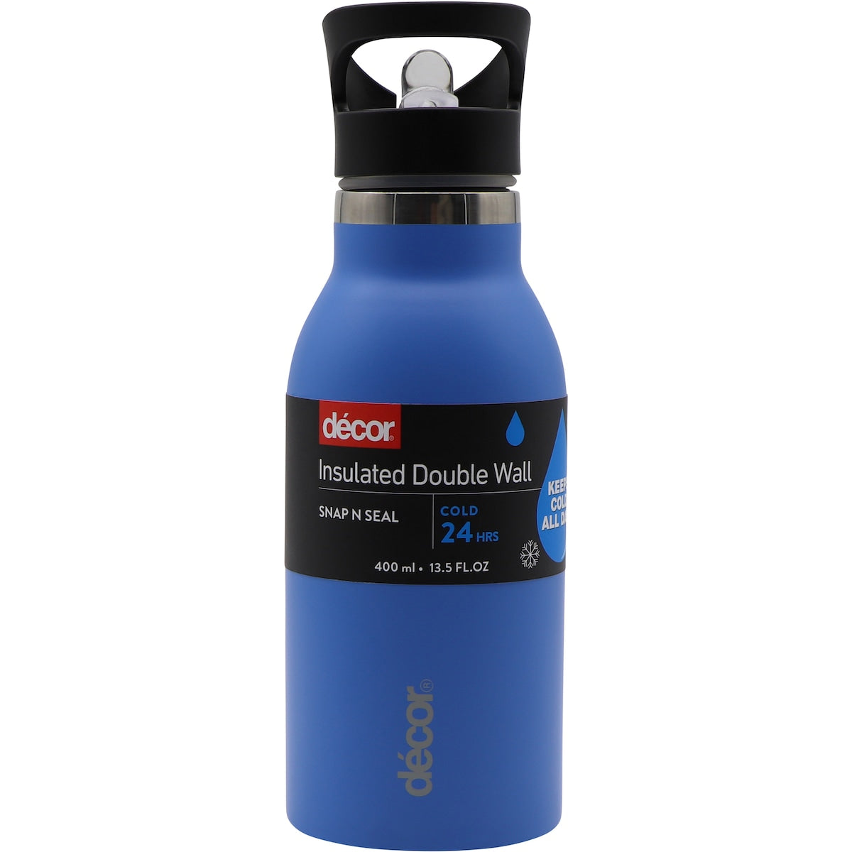 Decor Insulated Snap N Seal Bottle Assorted 400ml Each