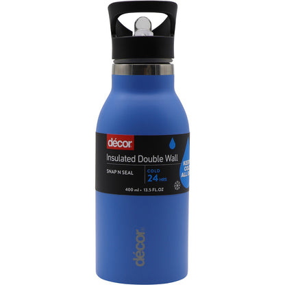 Decor Insulated Snap N Seal Bottle Assorted 400ml Each