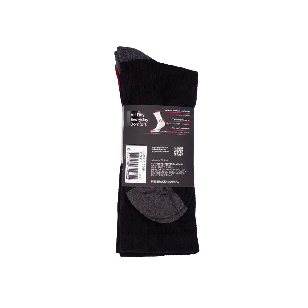 All Day Mens Cushion Foot Crew Size 7-10 - 2 pack