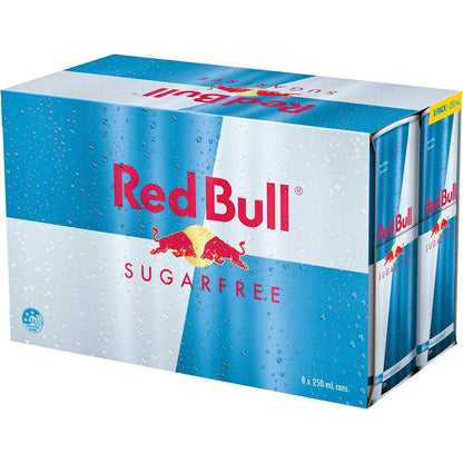 Red Bull Energy Drink Sugar Free Cans 8 X250ml