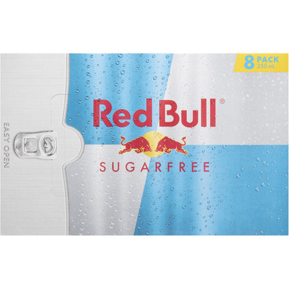 Red Bull Energy Drink Sugar Free Cans 8 X250ml