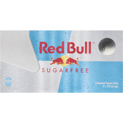 Red Bull Energy Drink Sugar Free Cans 8 X250ml