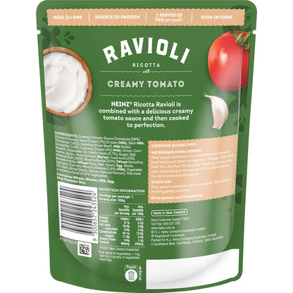 Heinz Ravioli Pasta Pouch With Creamy Tomato 350g