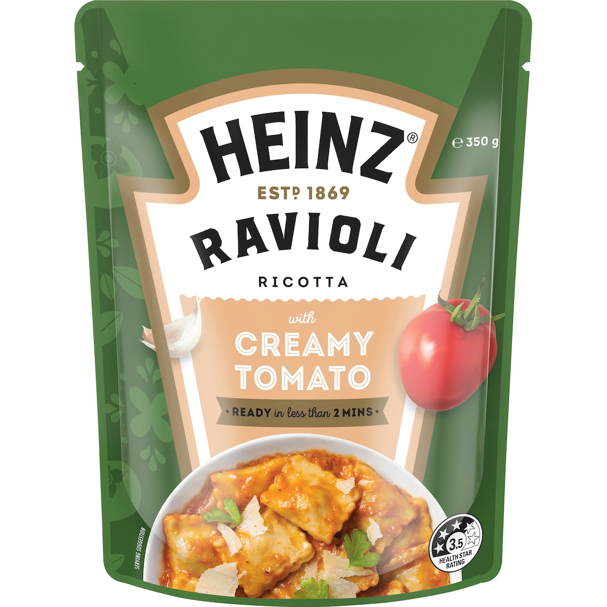 Heinz Ravioli Pasta Pouch With Creamy Tomato 350g