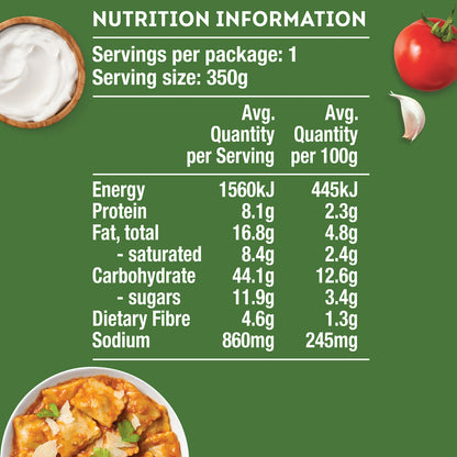 Heinz Ravioli Pasta Pouch With Creamy Tomato 350g