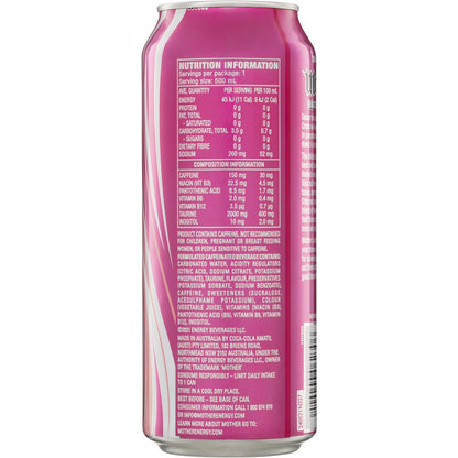 Mother Mother Energy Drink Zero Sugar Razzle Berry Can 500ml