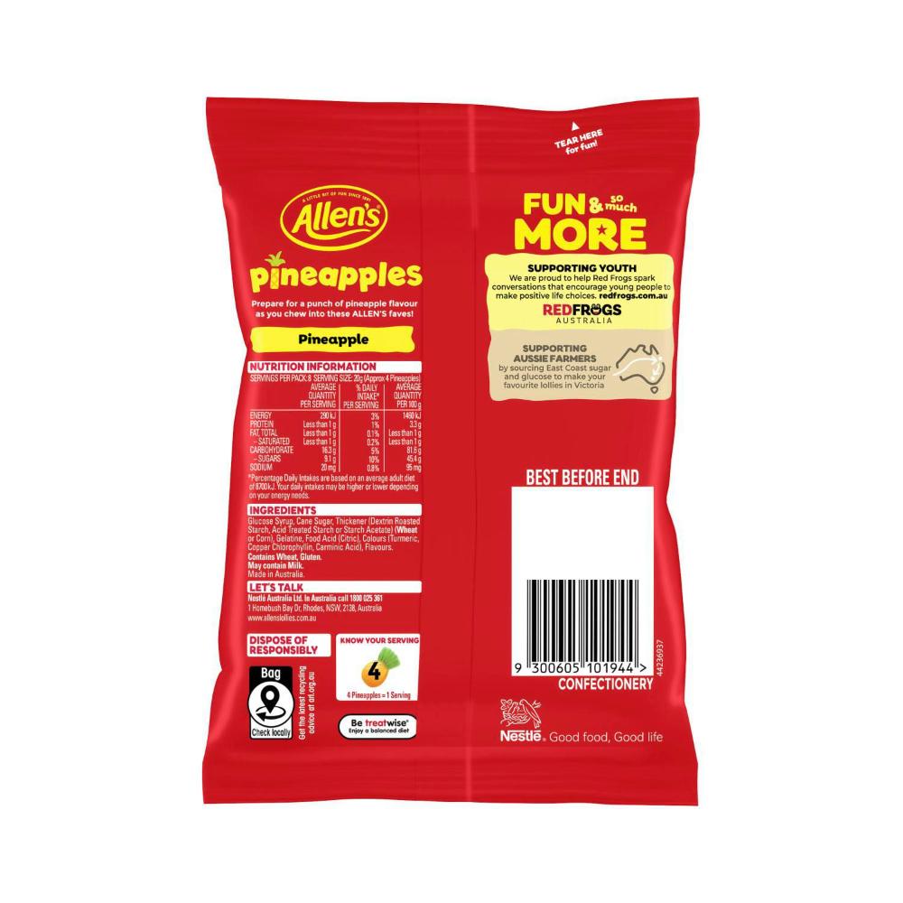 Allen's Lollies Pineapples - 170g