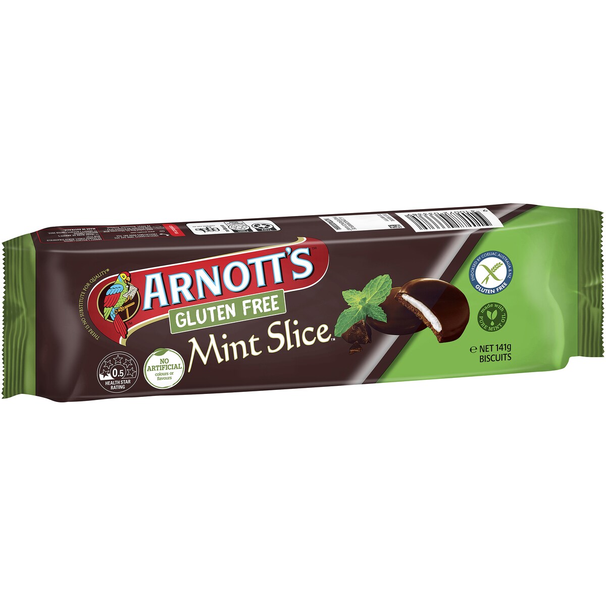 Arnotts Gluten Free Mint Slice Chocolate Biscuits 141g