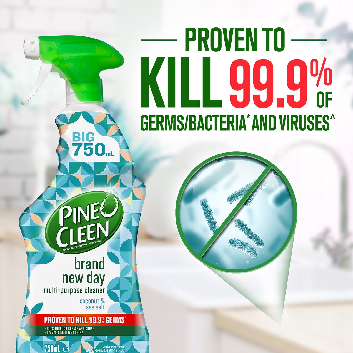 Pine O Cleen Coconut & Sea Salt Cleaning Disinfectant Cleaning Spray 750mL