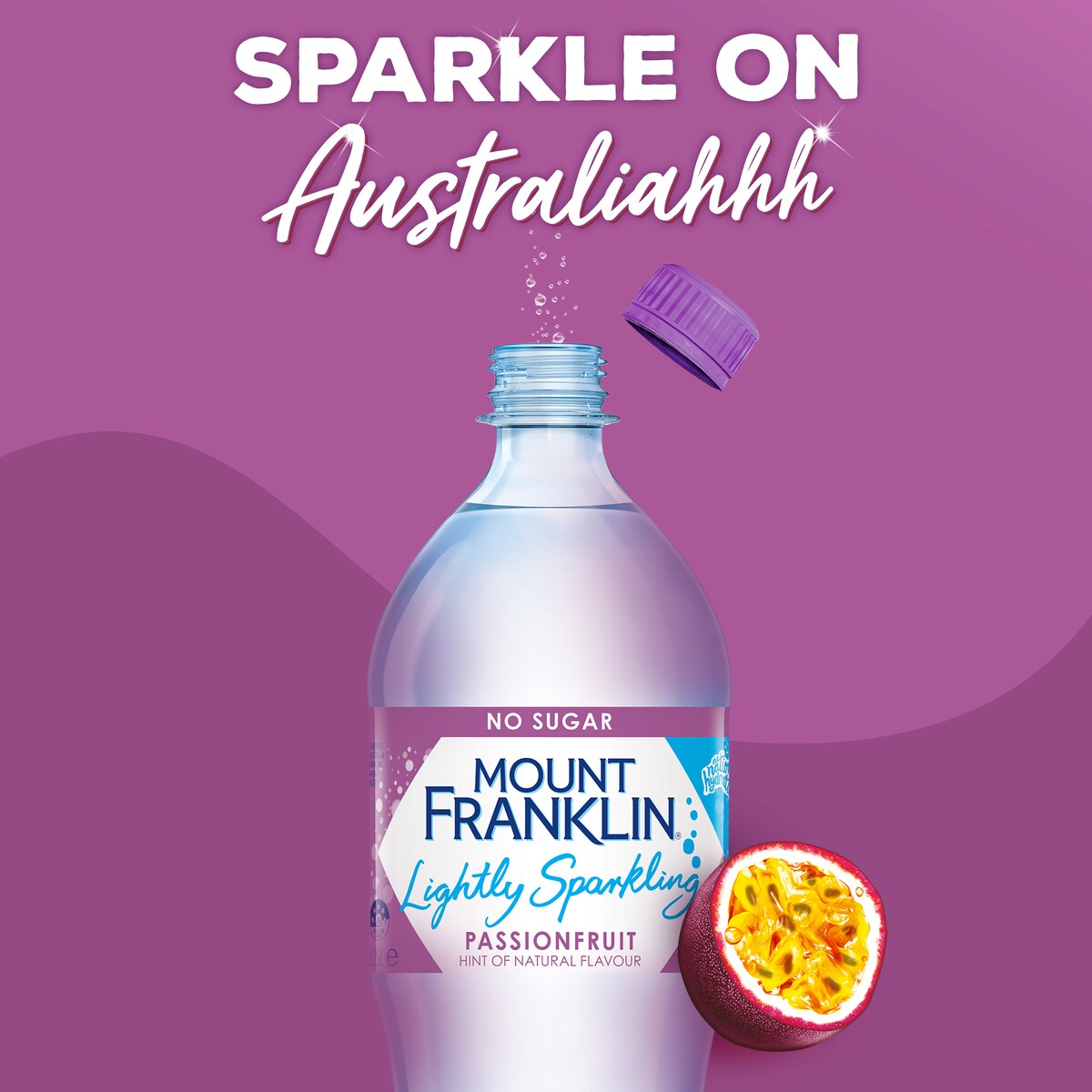 Mount Franklin Lightly Sparkling Water Passionfruit 1.25L