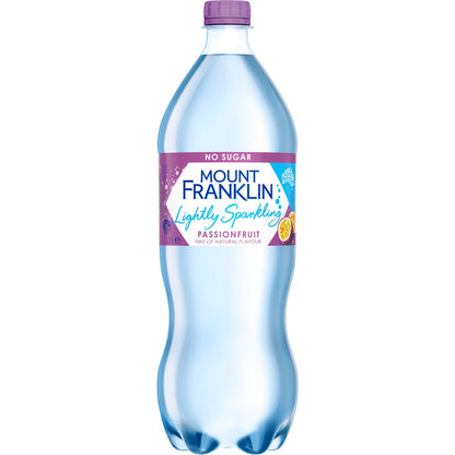 Mount Franklin Lightly Sparkling Water Passionfruit 1.25L