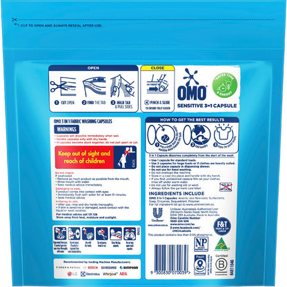 Omo Sensitive Laundry Capsules 3-in-1 28 Pack