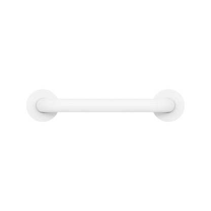Evekare 300mm White Concealed Flange Grab Rail - 250kg Capacity - 304 Stainless Steel