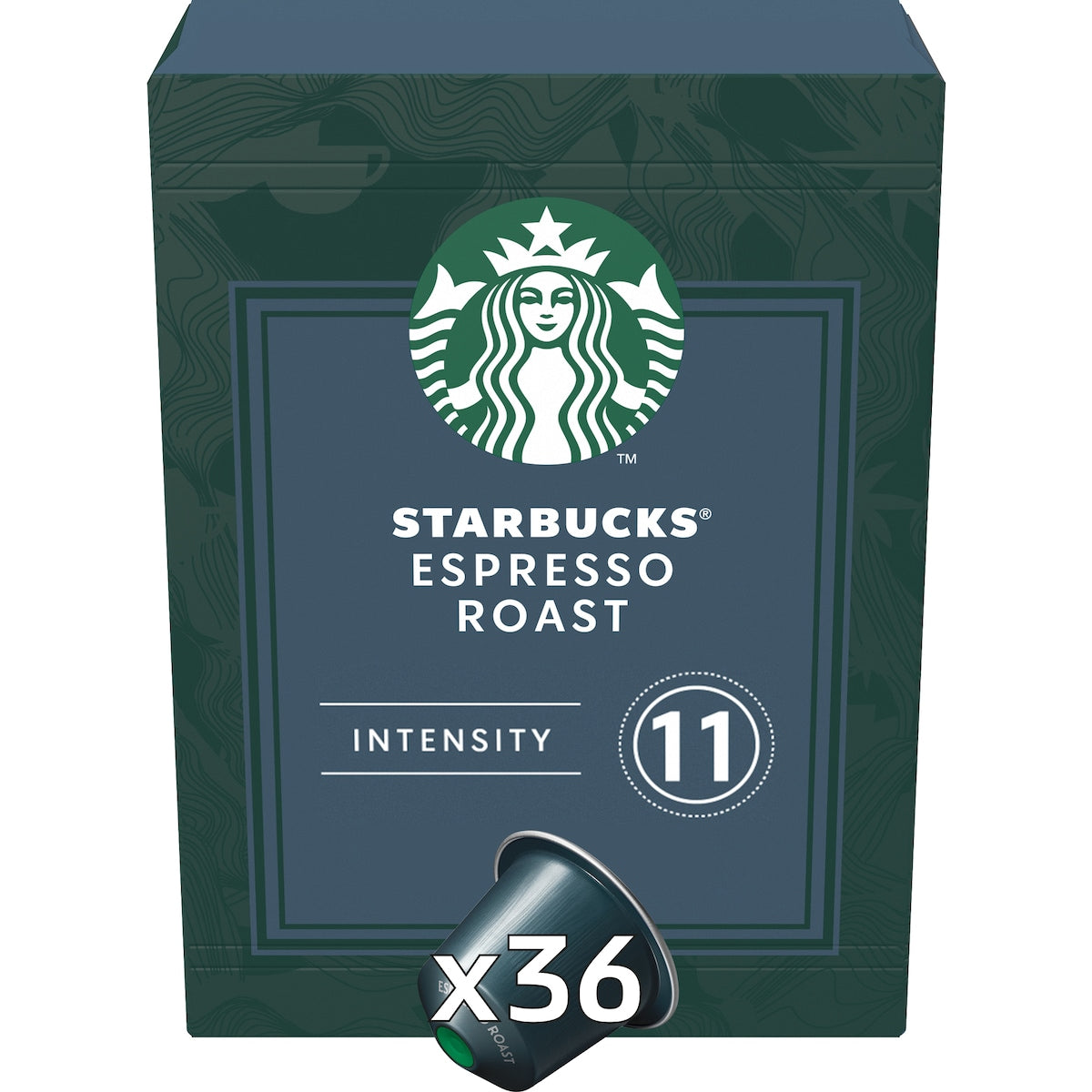 Starbucks by Nespresso Espresso Roast Coffee Pods Capsules 36 Pack