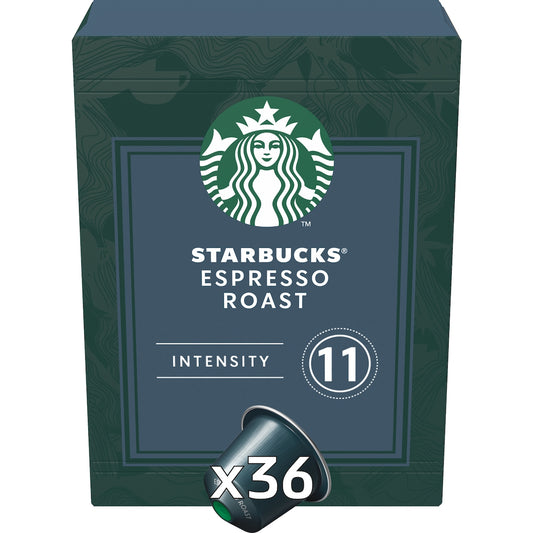 Starbucks by Nespresso Espresso Roast Coffee Pods Capsules 36 Pack
