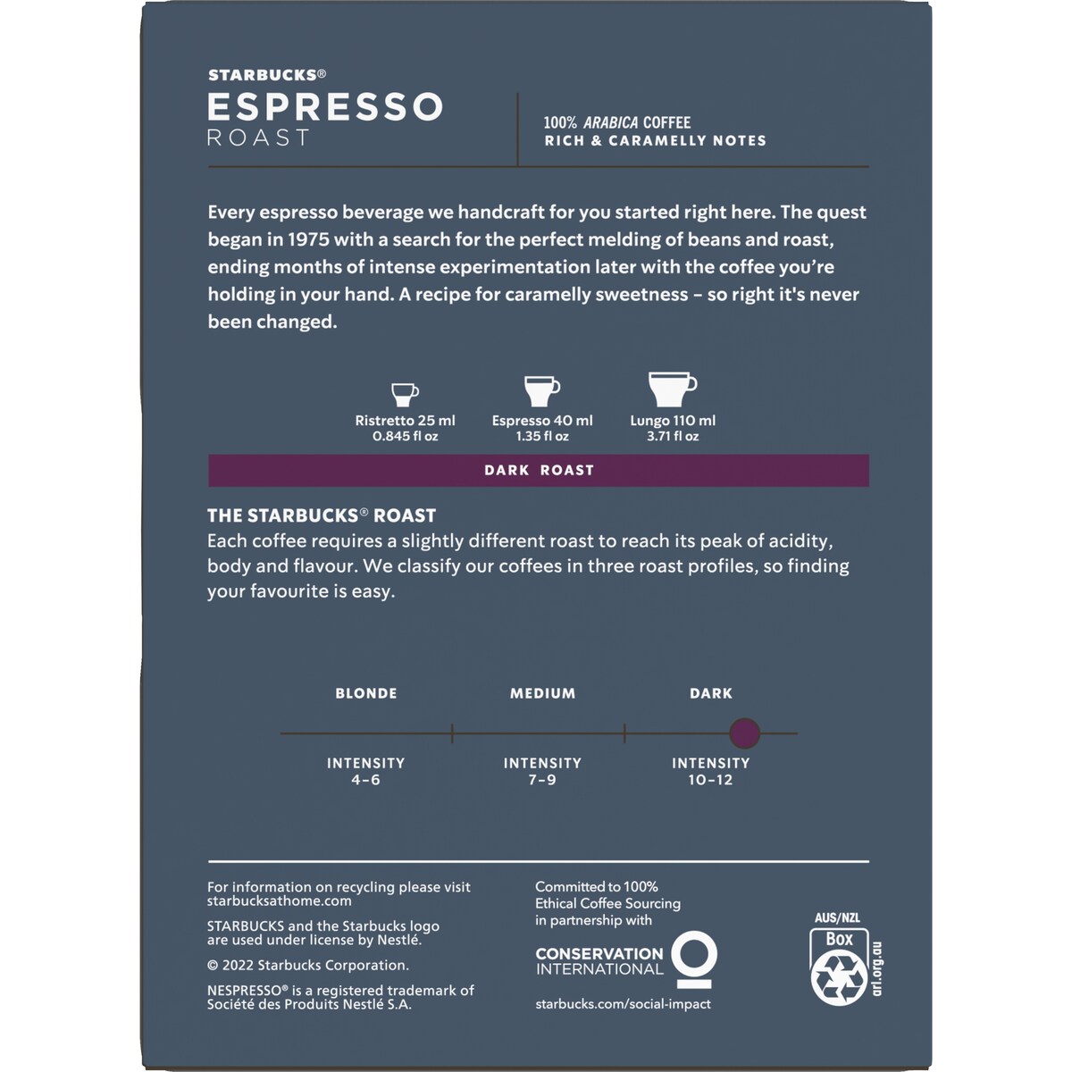 Starbucks by Nespresso Espresso Roast Coffee Pods Capsules 36 Pack