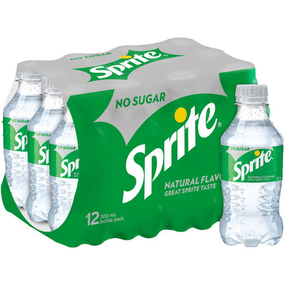 Sprite Zero Sugar Lemonade Soft Drink Mini Bottles 300ml x12 Pack