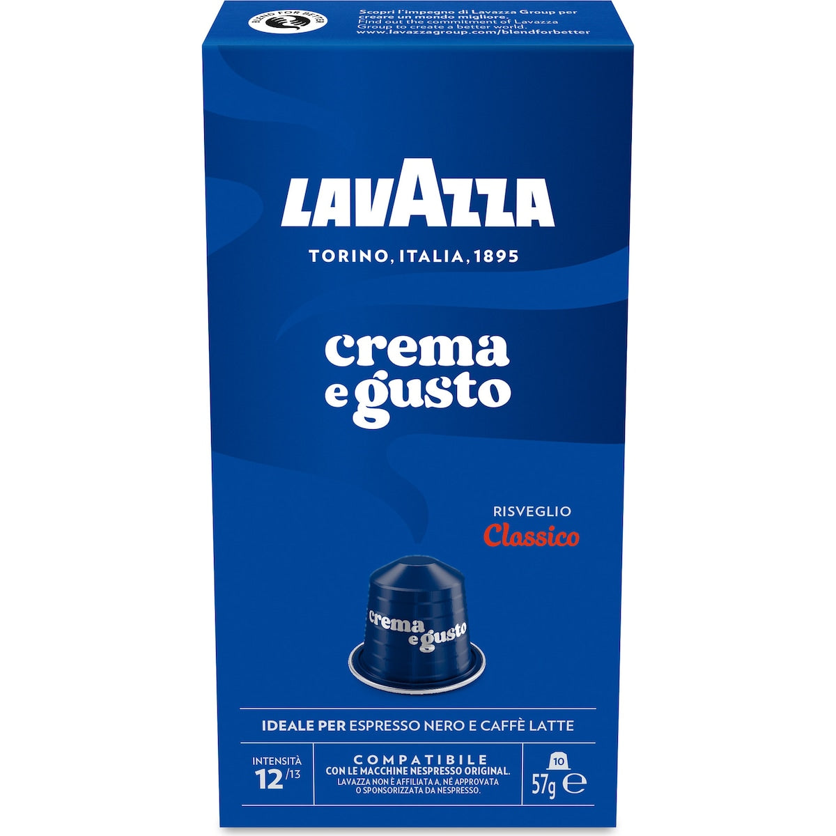 Lavazza Crema E Gusto Coffee Pods Nespresso Compatible 10 Pack