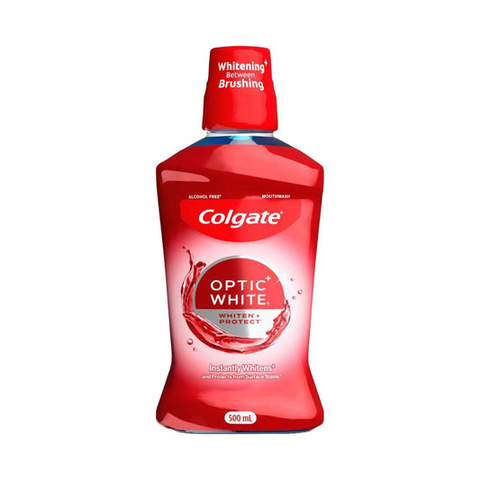 Colgate Optic White Alcohol Free Whitening Mouthwash With Optic Brightener - 500mL