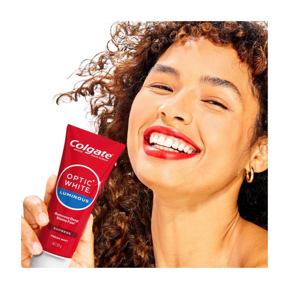 Colgate Optic White Luminous Express Teeth Whitening 2% Hydrogen Peroxide Toot ... 85g