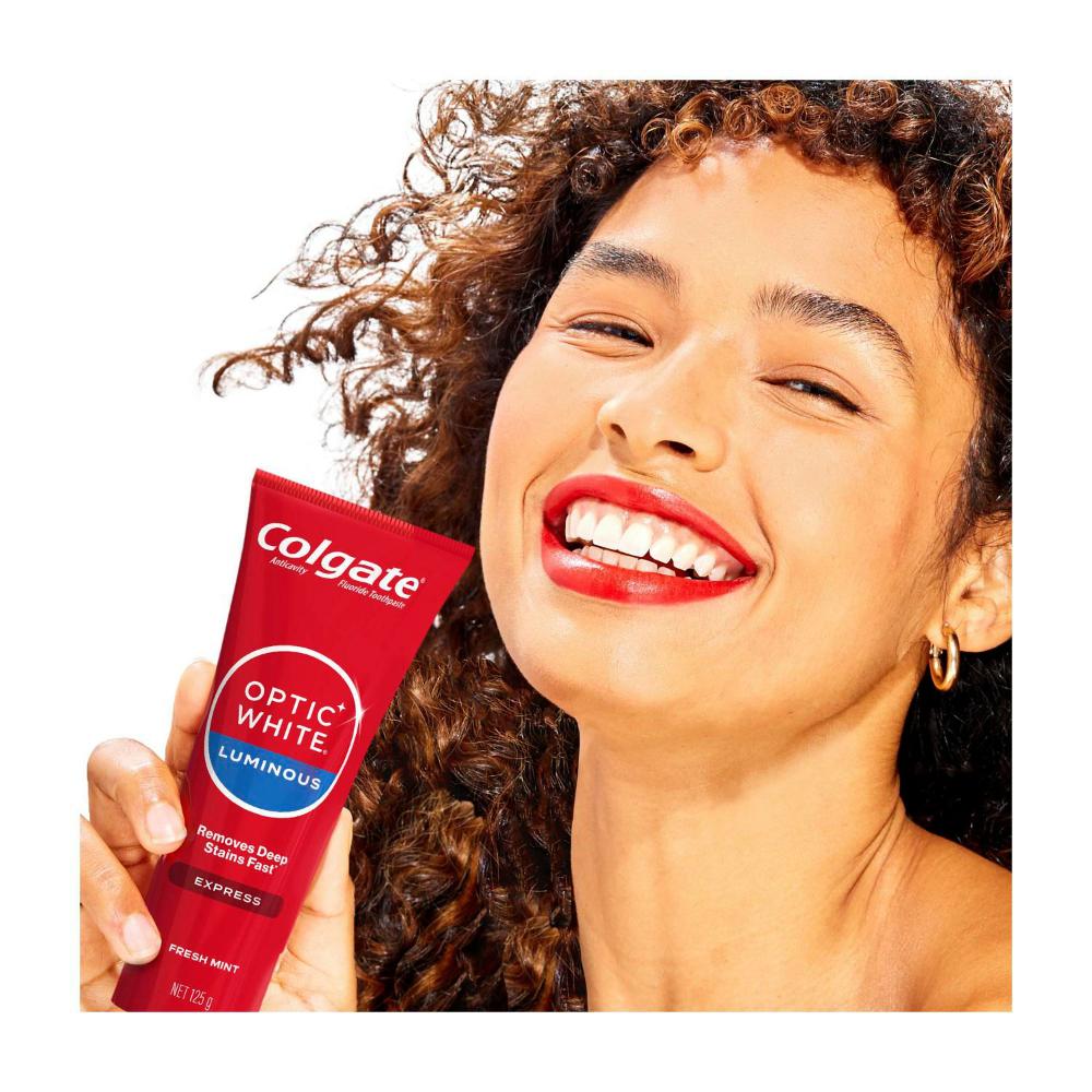 Colgate Optic White Luminous Express Teeth Whitening Toothpaste 2% Hydrog ... 125g