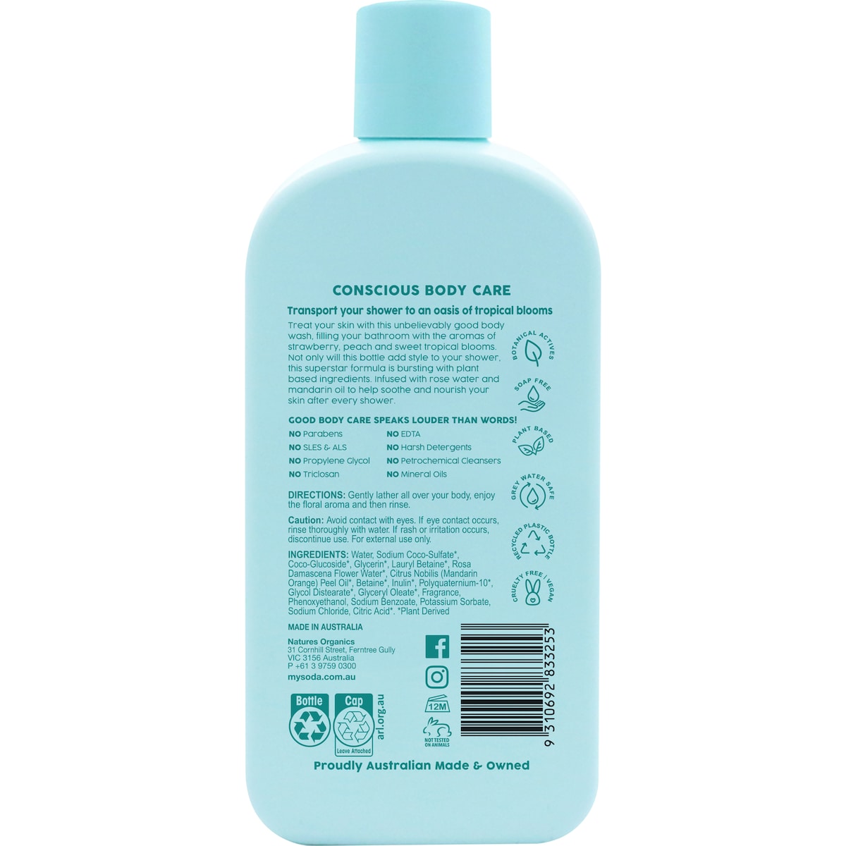 My Soda Tropics In Bloom Body Wash 500mL