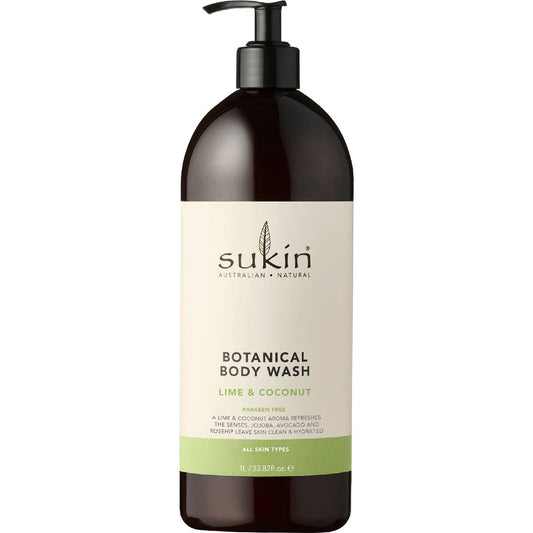 Sukin Botanical Body Wash Lime & Coconut 1l