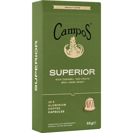 Campos Superior Aluminium Coffee Capsules 10 Pack