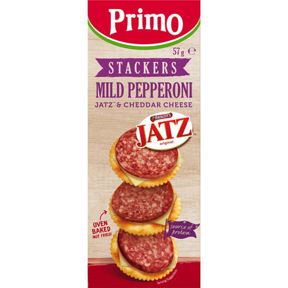 Primo Stackers Pepperoni Cheese & Jatz Crackers 57g
