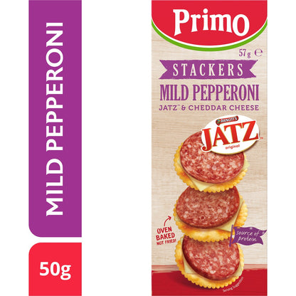 Primo Stackers Pepperoni Cheese & Jatz Crackers 57g