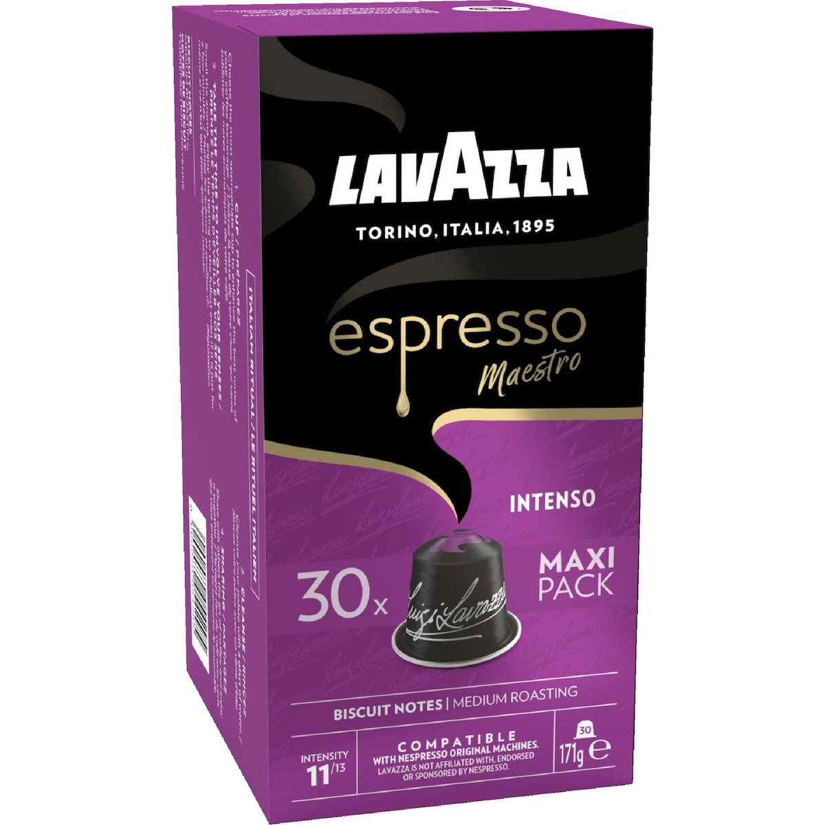 Lavazza Espresso Intenso Nespresso Compatible Coffee Pods 30 Pack