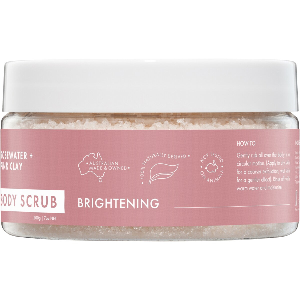 Freshwater Farm Rosewater & Pink Clay Body Scrub 200g