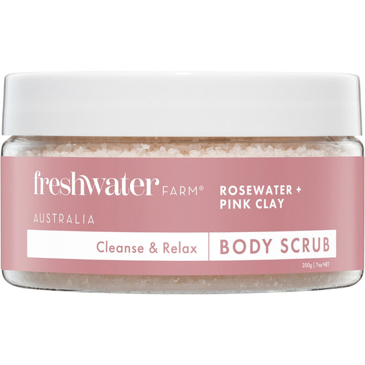 Freshwater Farm Rosewater & Pink Clay Body Scrub 200g